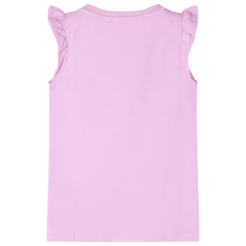Vidaxl kindershirt met ruches aan de mouwen 128 lila