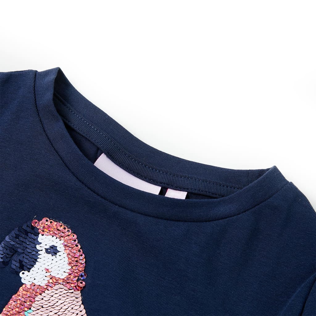 Vidaxl kindershirt 140 marineblauw
