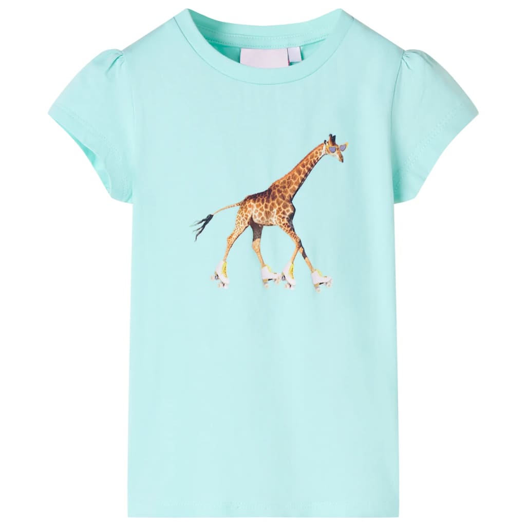 Vidaxl kindershirt 92 lichtzeeblauw