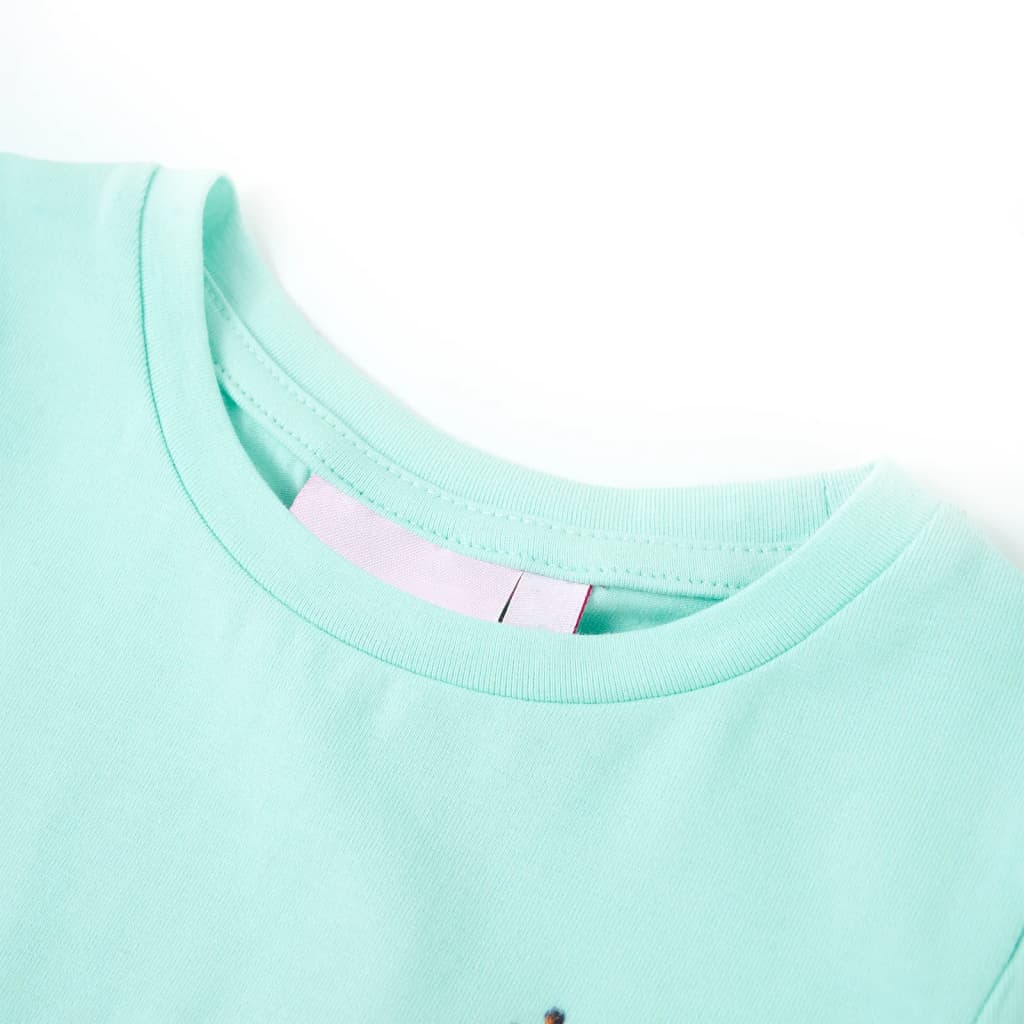Vidaxl kindershirt 92 lichtzeeblauw