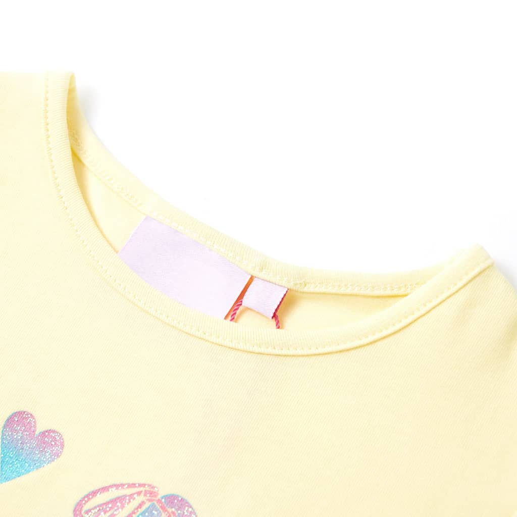 Vidaxl kindershirt 92 zachtgeel