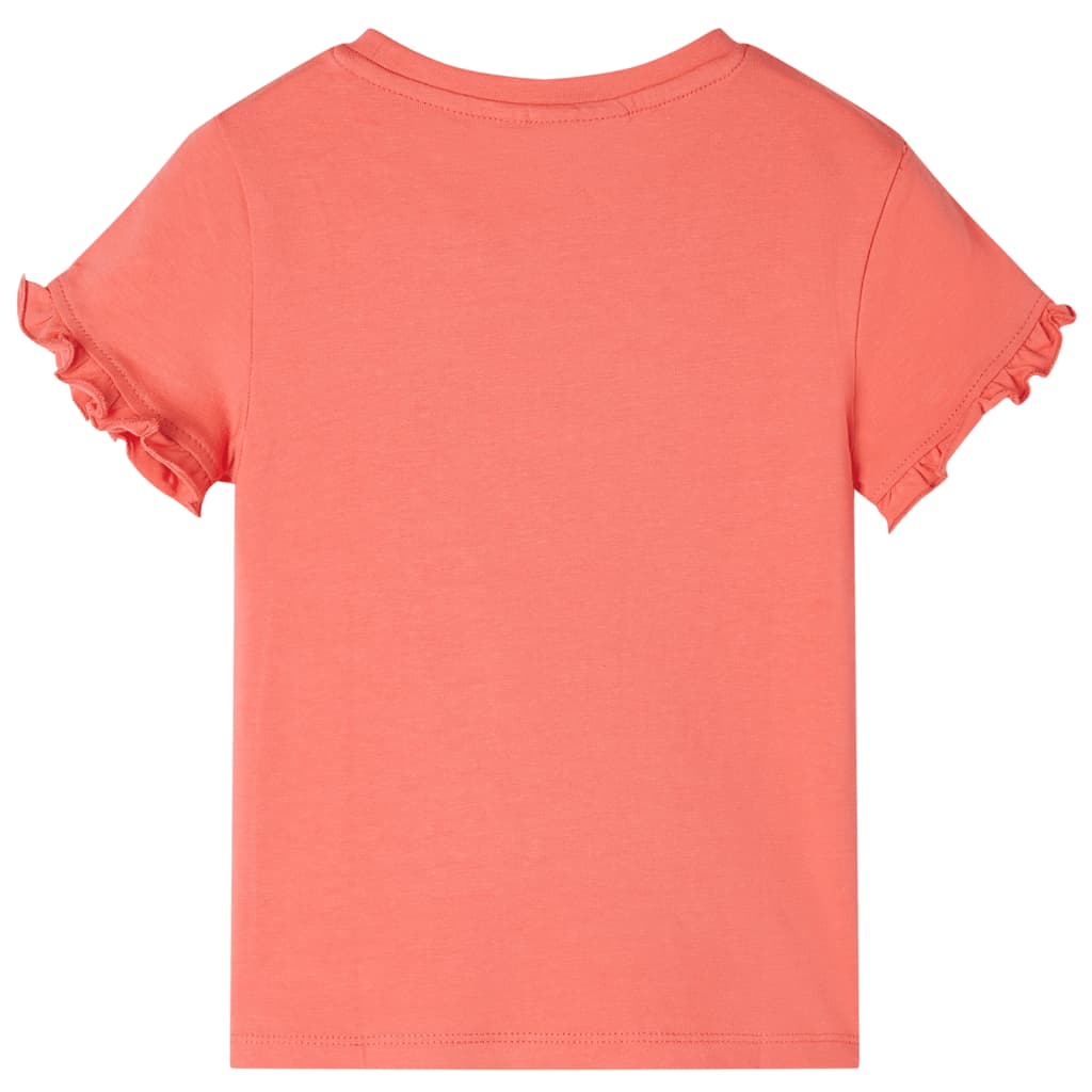 Vidaxl kindershirt met korte mouwen 104 koraalkleurig