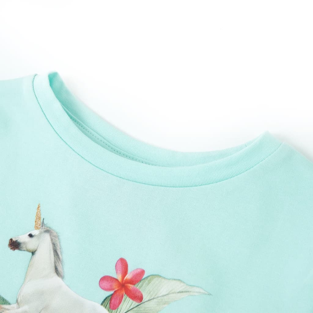 Vidaxl kindershirt met korte mouwen 104 lichtzeeblauw