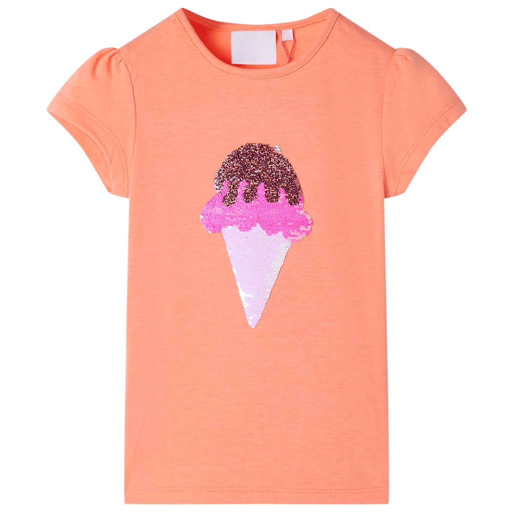 VidaXL Kindershirt 92 neon oranje