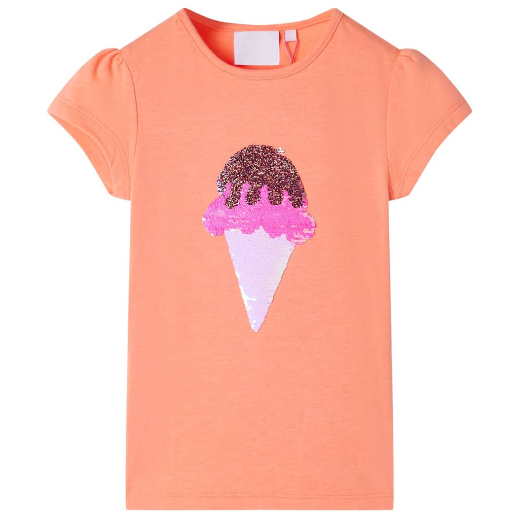 VidaXL Kindershirt 116 neon oranje
