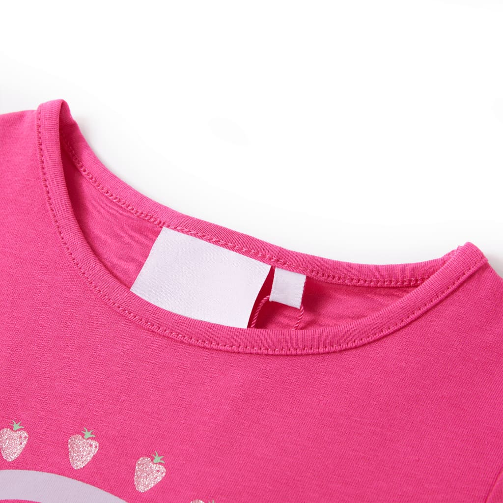 Vidaxl kindershirt 92 donkerroze