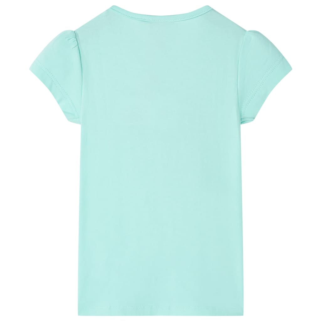 VidaXL Kindershirt 116 lichtzeeblauw