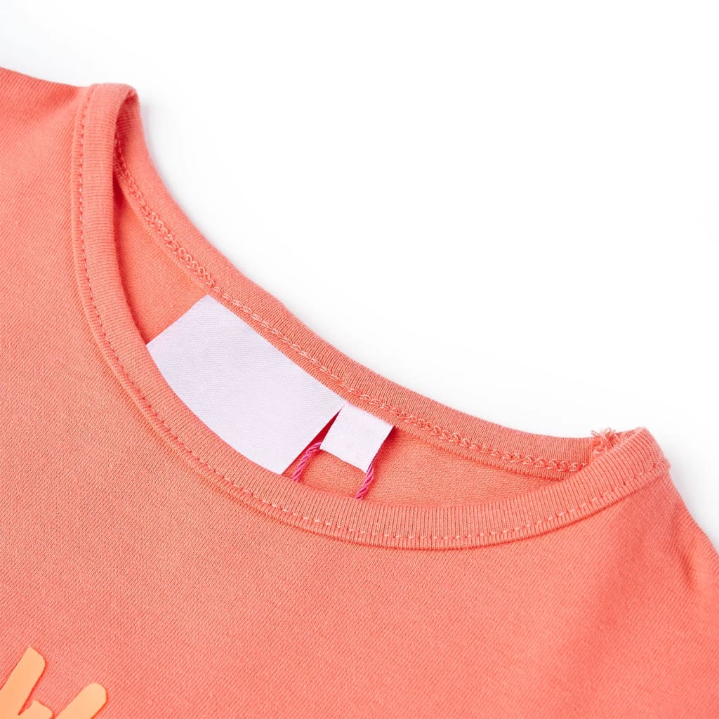 VidaXL Kindershirt 92 koraalkleurig
