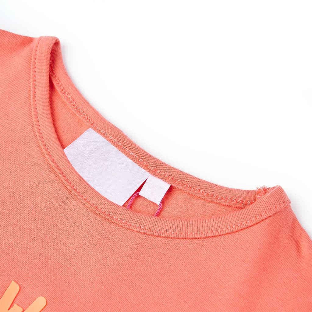 VidaXL Kindershirt 140 koraalkleurig