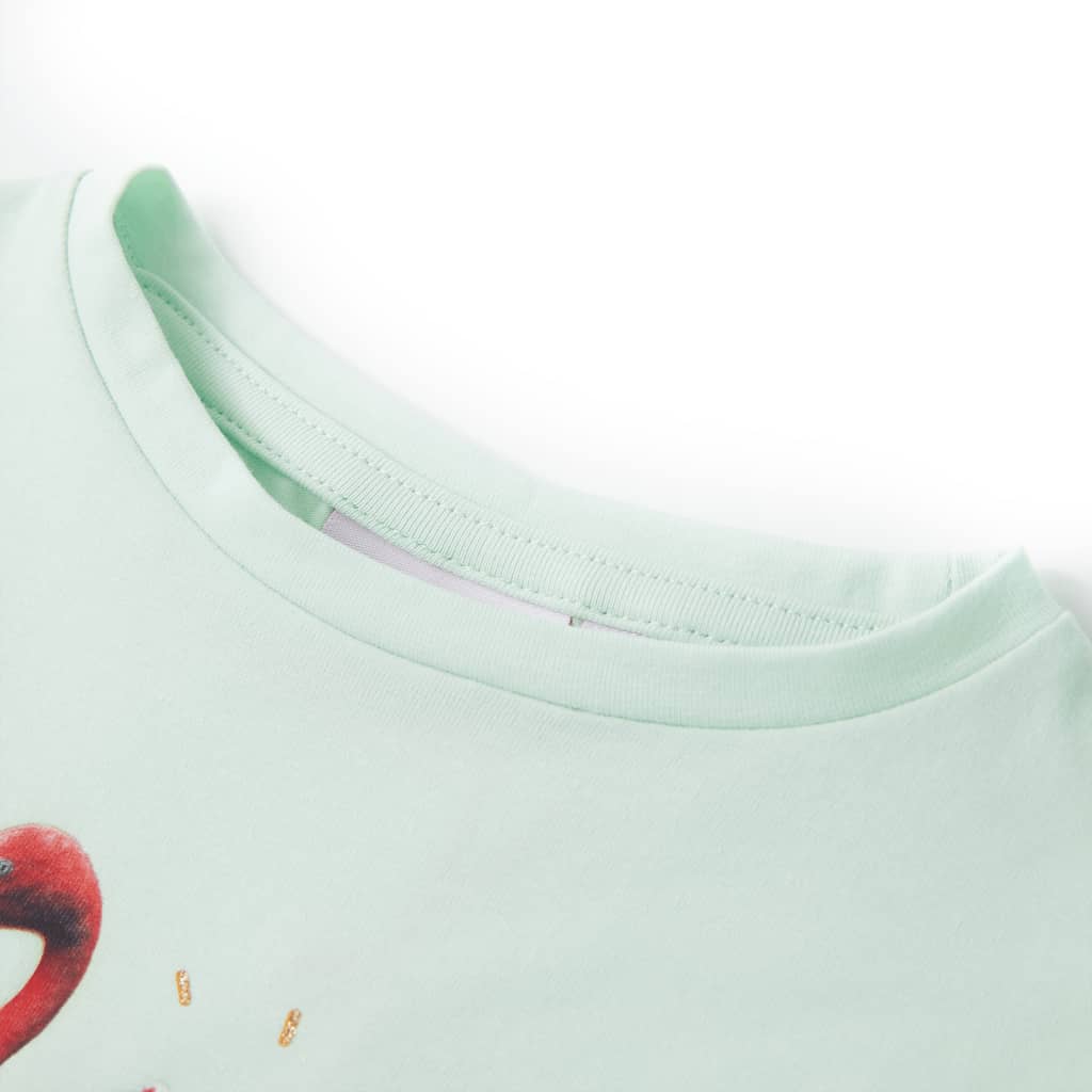 Vidaxl kindershirt 128 lichtmint