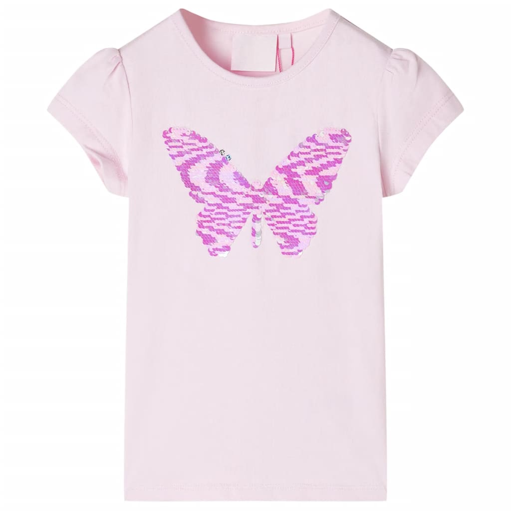 Vidaxl kindershirt met kapmouwen 128 zachtroze