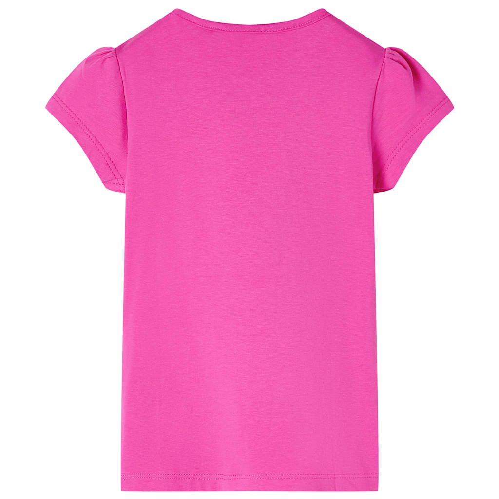 Vidaxl kindershirt met kapmouwen 104 donkerroze