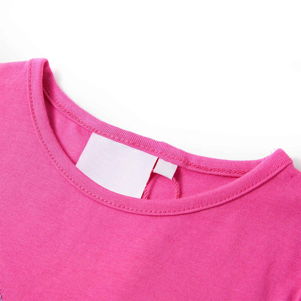 Vidaxl kindershirt met kapmouwen 104 donkerroze