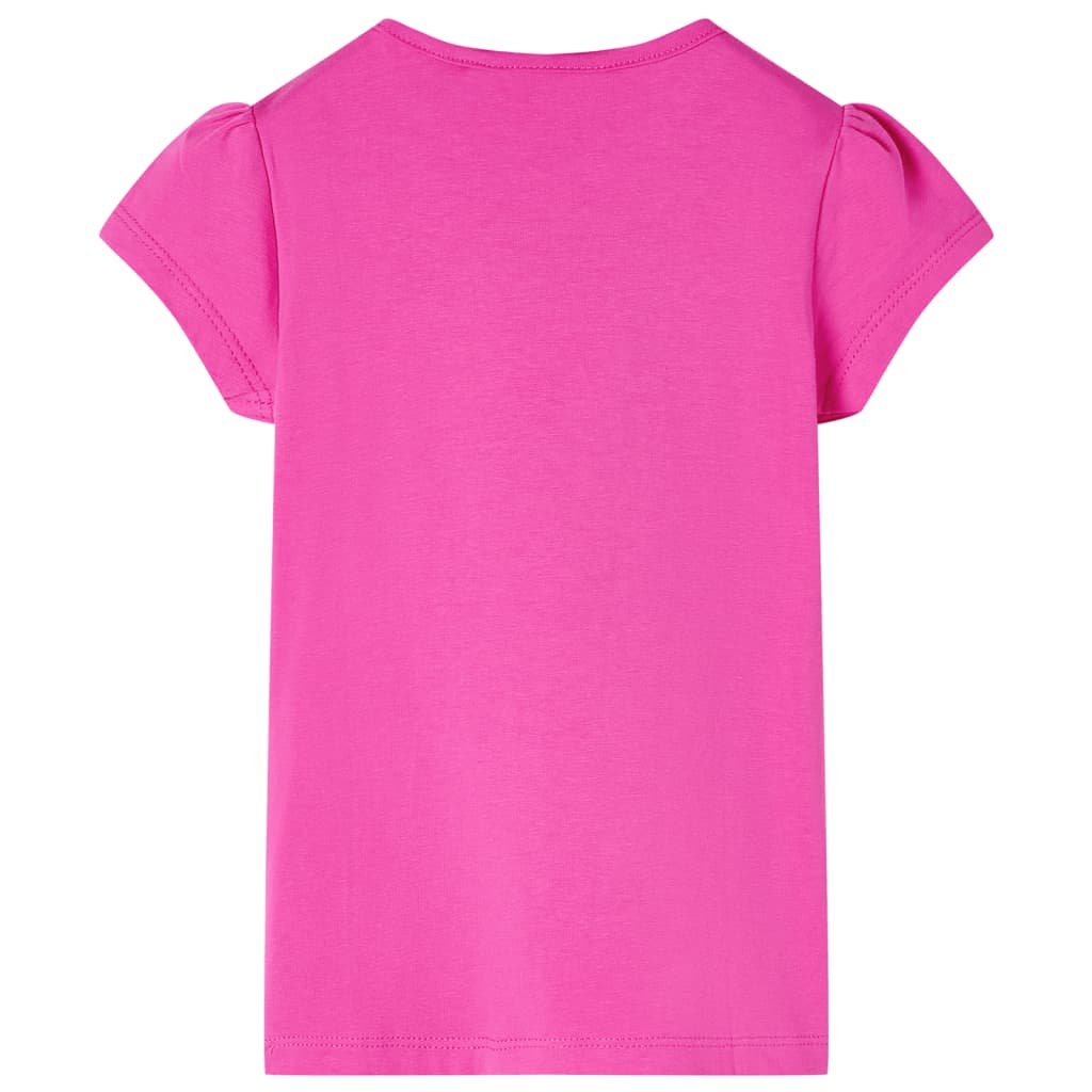 Vidaxl kindershirt met kapmouwen 140 donkerroze