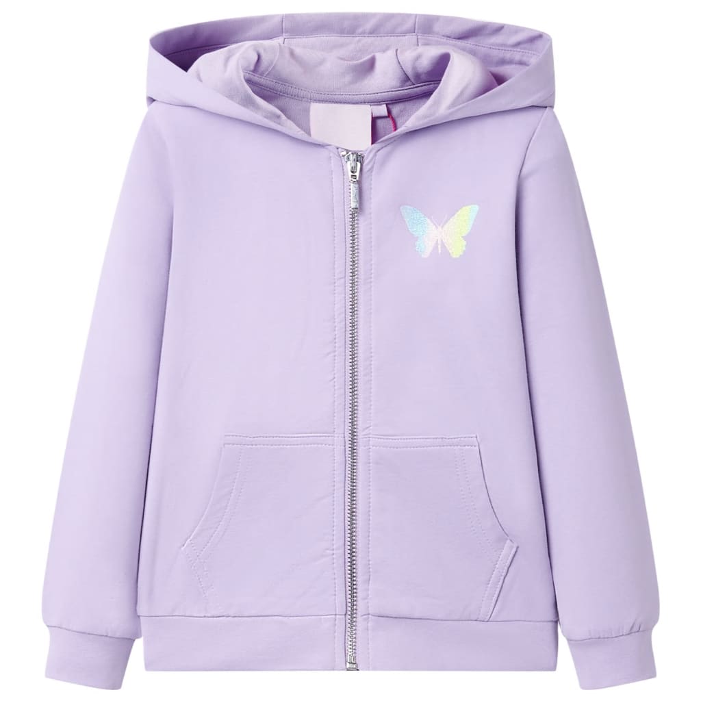 Vidaxl kindervest met capuchon 116 lila