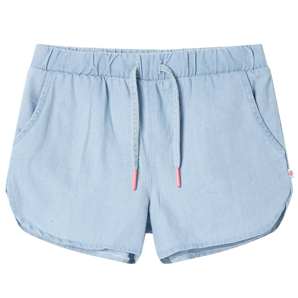 VidaXL Kindershort 92 zachtdenimblauw