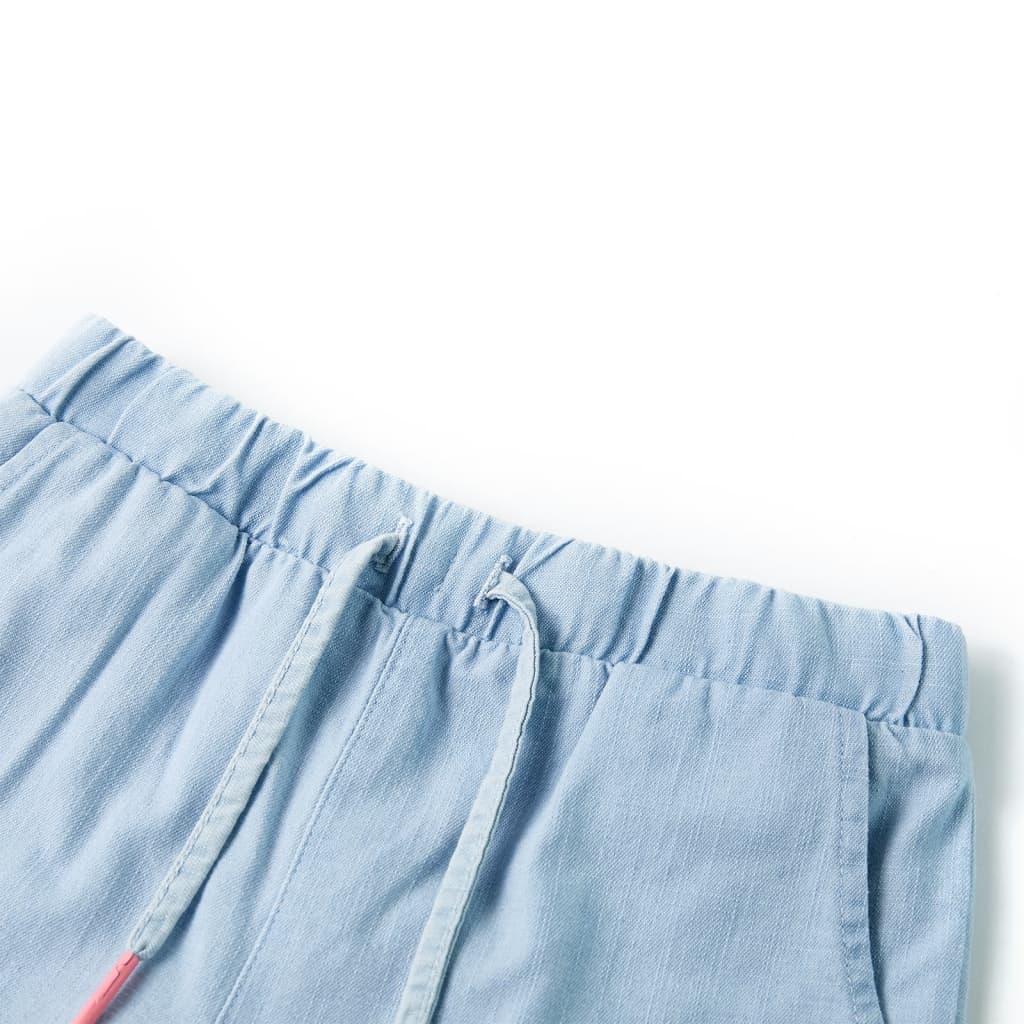 VidaXL Kindershort 116 zachtdenimblauw