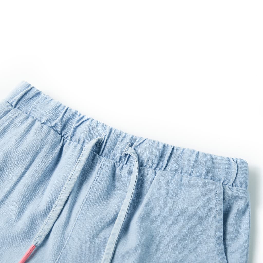 VidaXL Kindershort 140 zachtdenimblauw