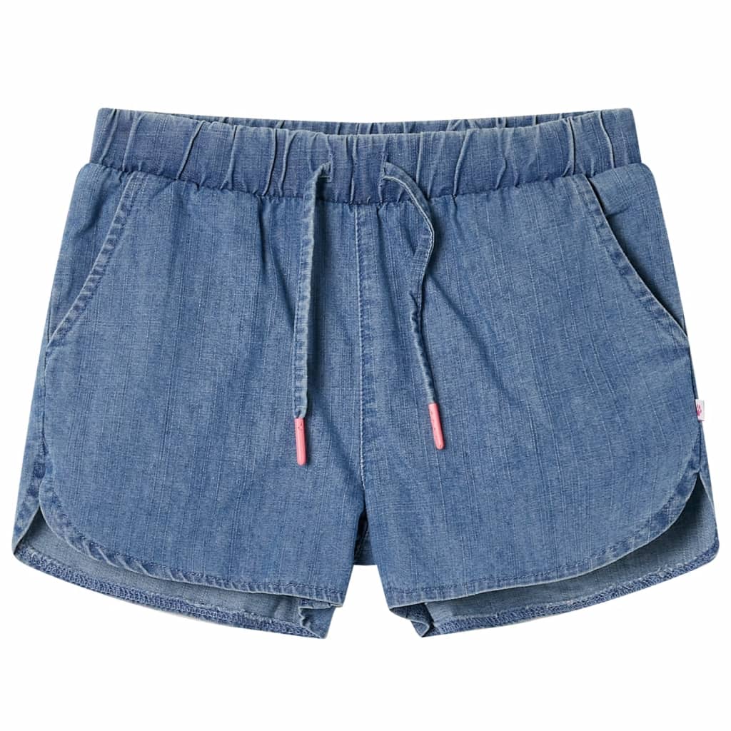 VidaXL Kindershort 104 denimblauw