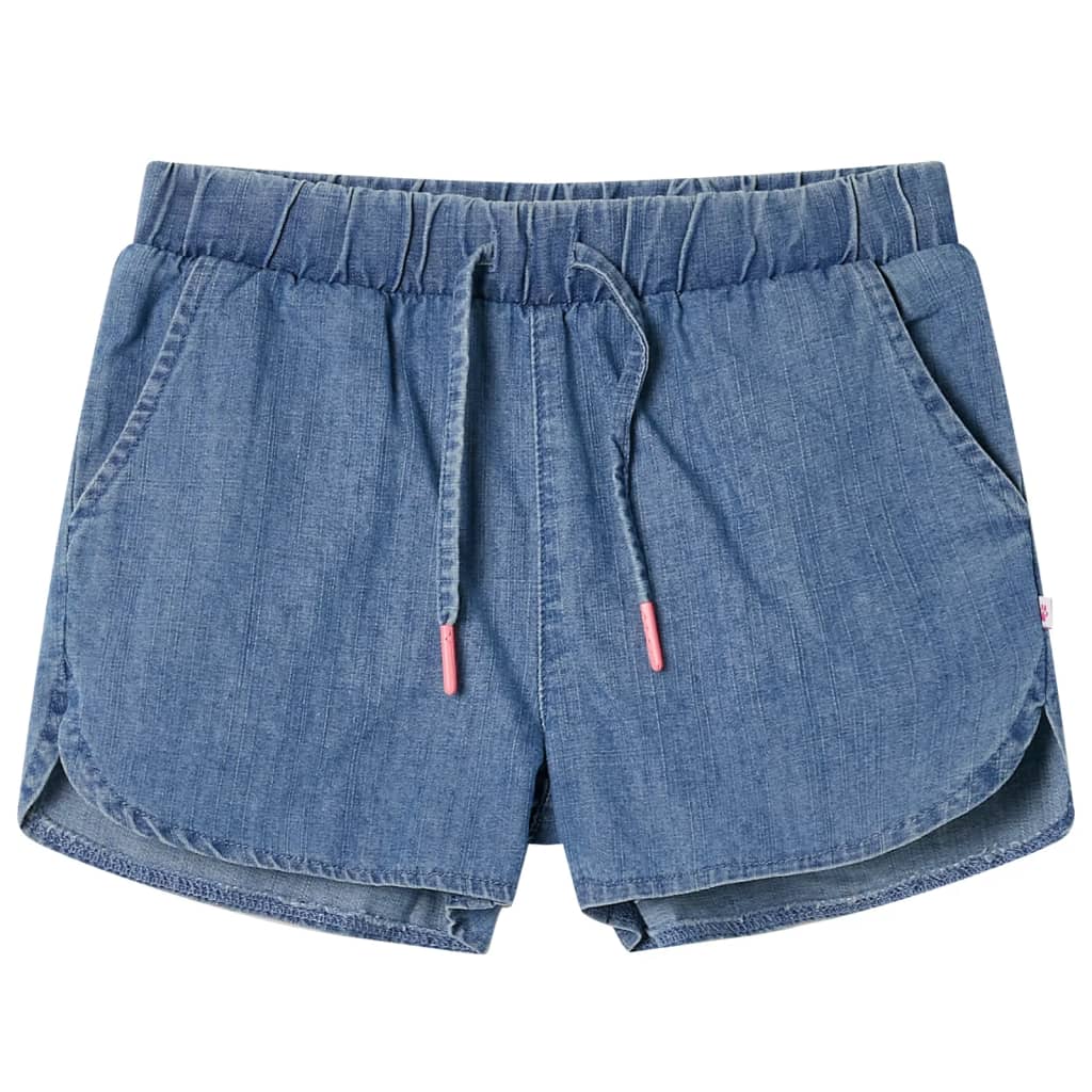 VidaXL Kindershort 116 denimblauw
