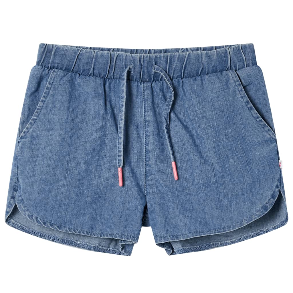 VidaXL Kindershort 128 denimblauw