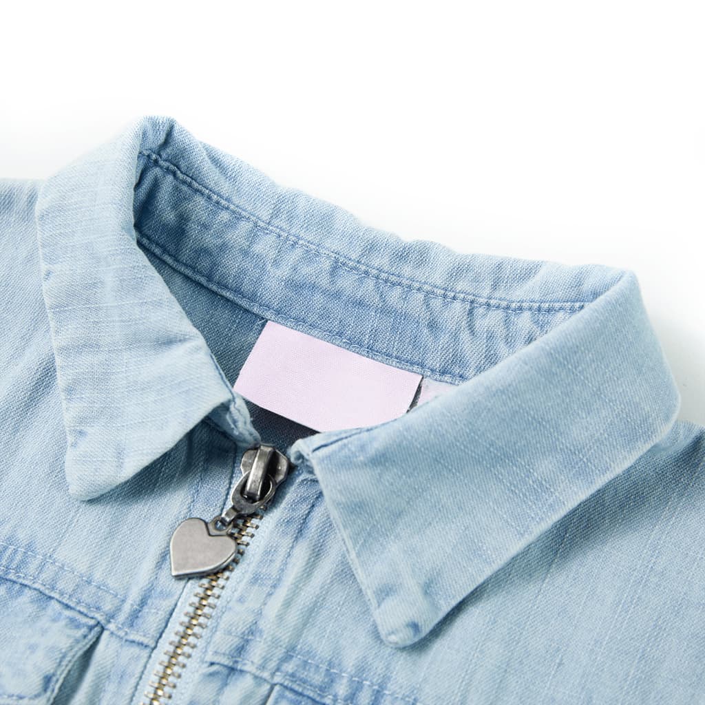 Vidaxl kinderonesie met korte mouwen 92 zachtblauw