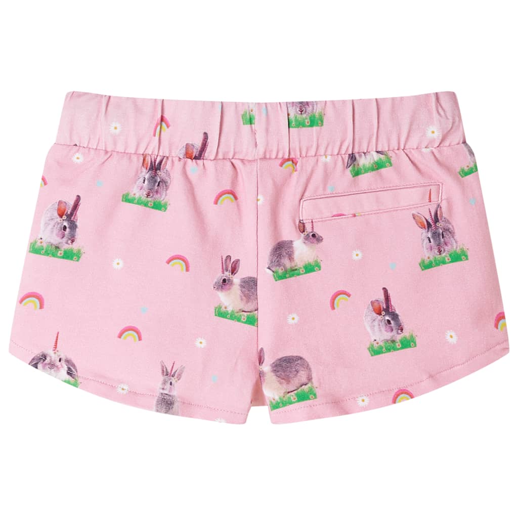VidaXL Kindershort met trekkoord 104 lichtroze