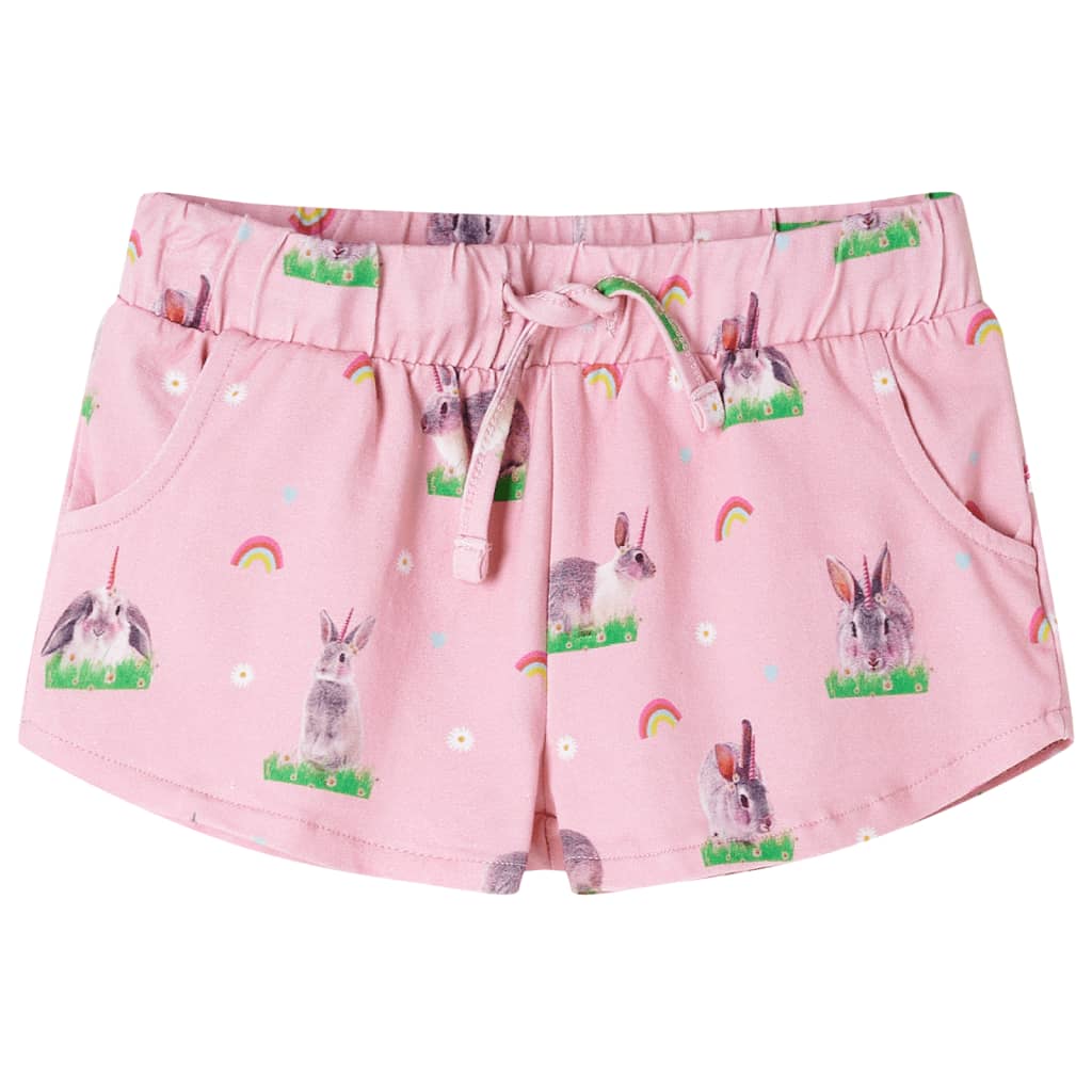 VidaXL Kindershort met trekkoord 128 lichtroze