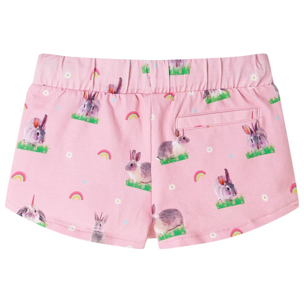 VidaXL Kindershort met trekkoord 128 lichtroze