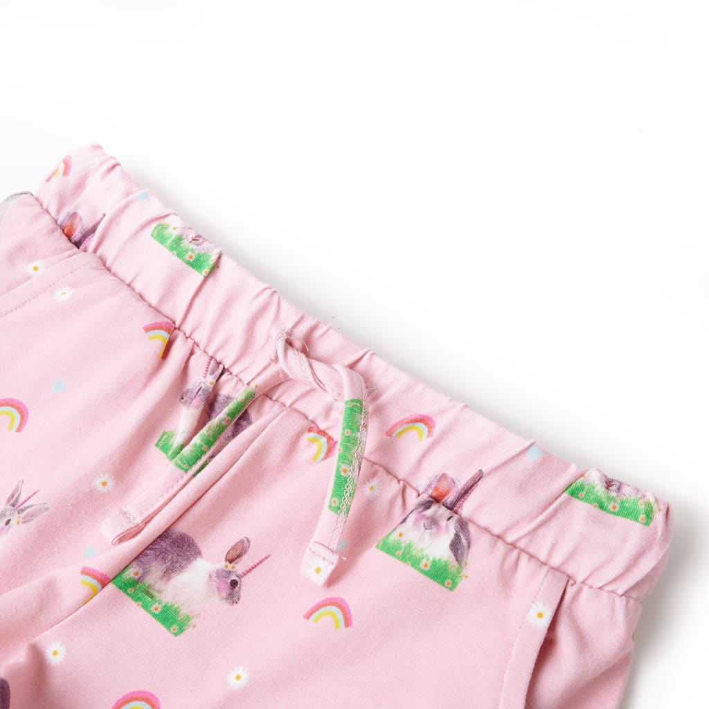VidaXL Kindershort met trekkoord 128 lichtroze
