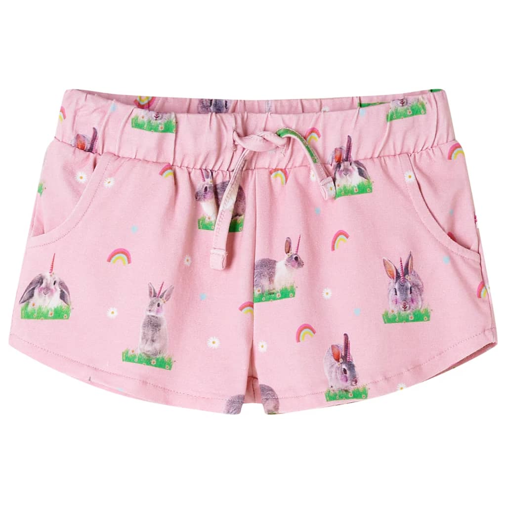 VidaXL Kindershort met trekkoord 140 lichtroze