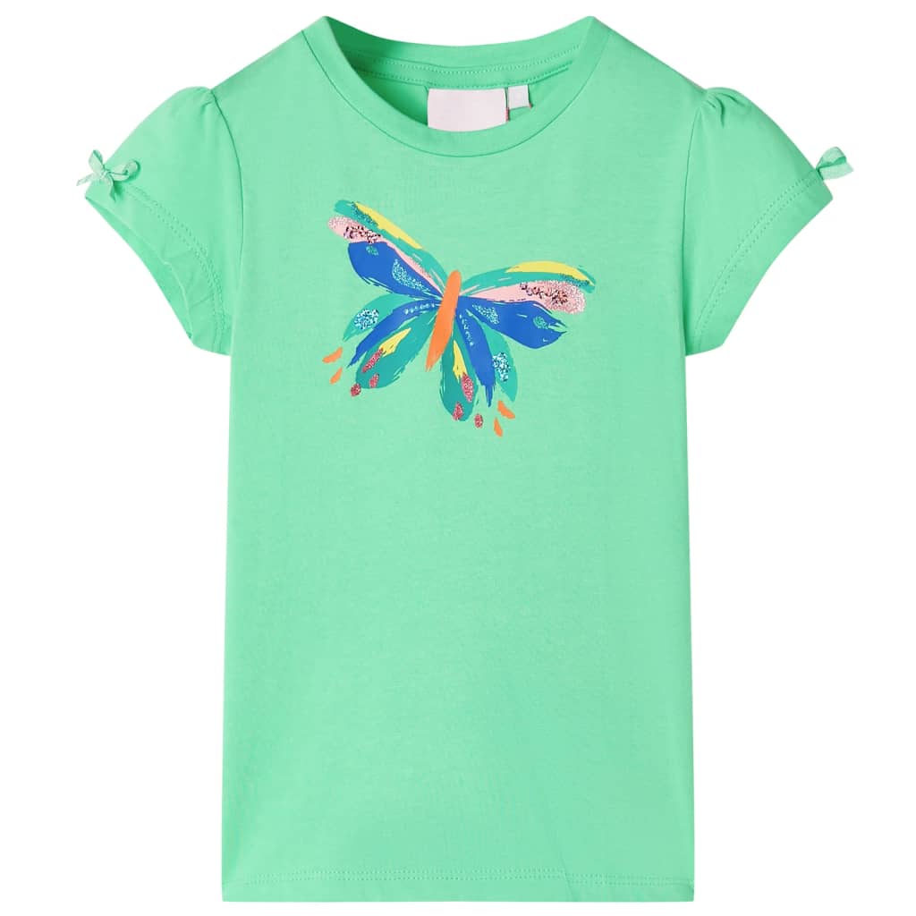 Vidaxl kindershirt 92 lichtgroen