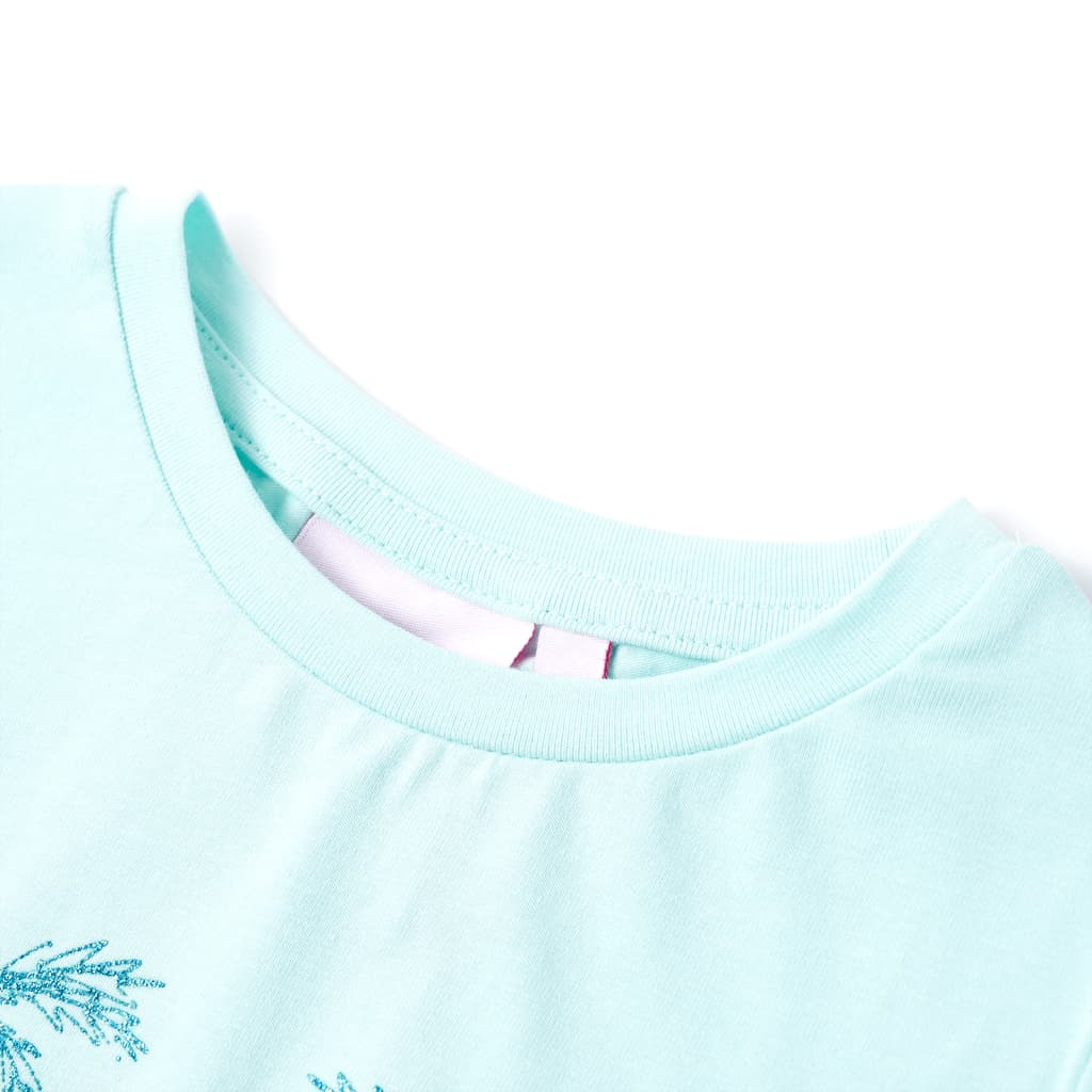 VidaXL Kindershirt 116 lichtzeeblauw