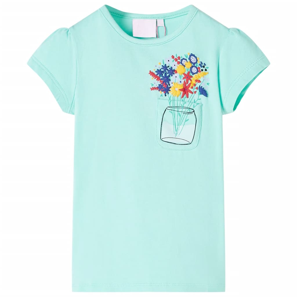 Vidaxl kindershirt 140 lichtmint