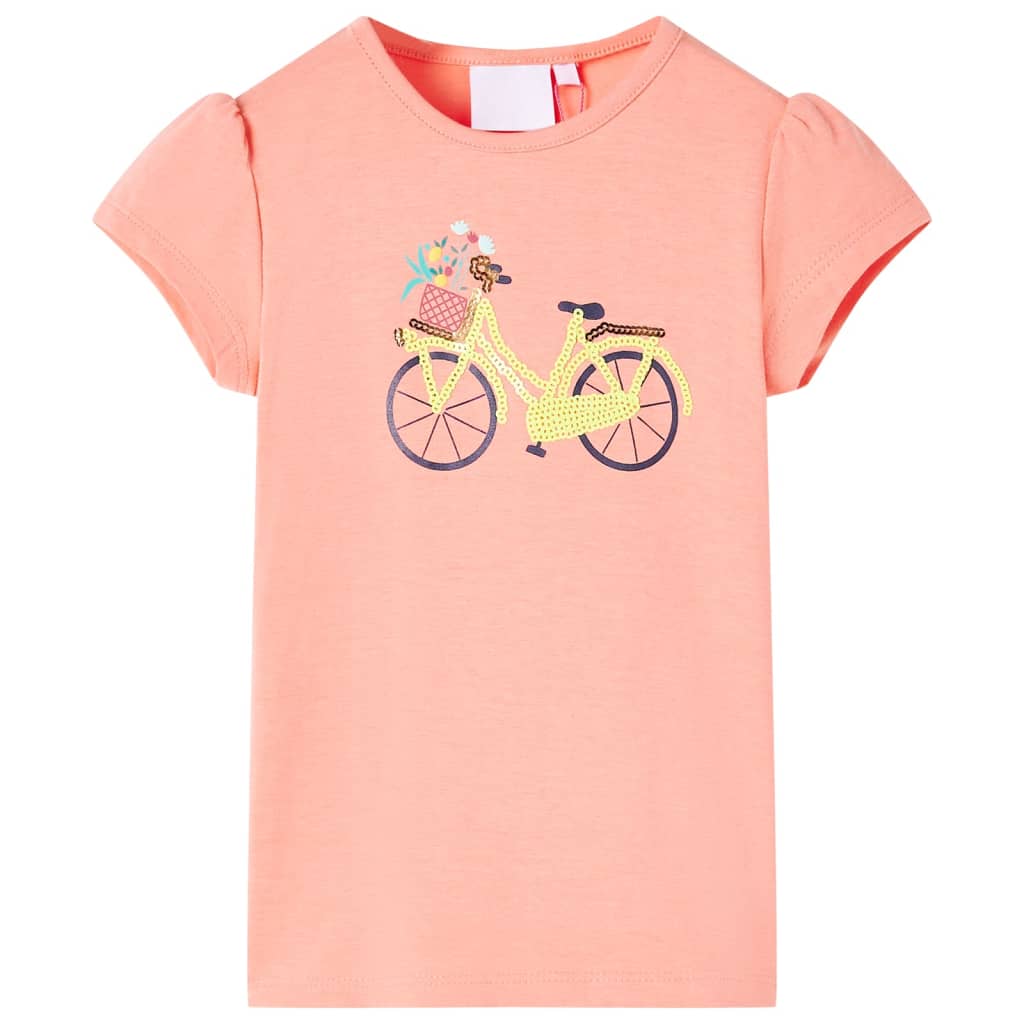 Vidaxl kindershirt 140 neonkoraalkleurig