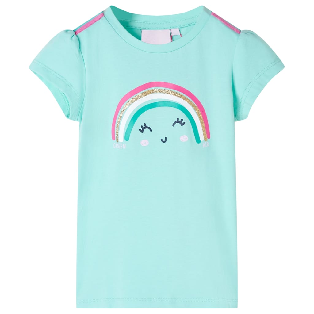 Vidaxl kindershirt 128 lichtmint