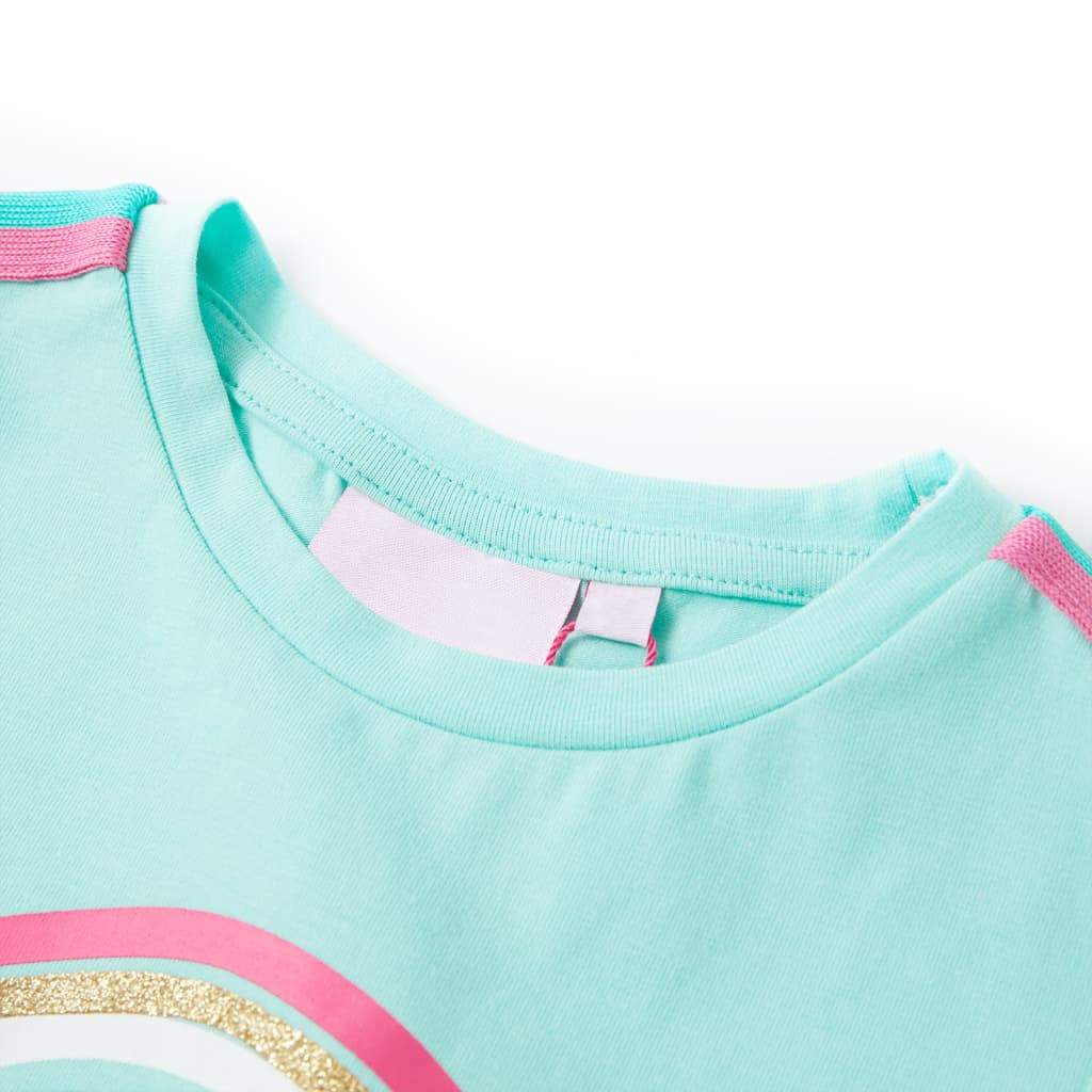 Vidaxl kindershirt 128 lichtmint