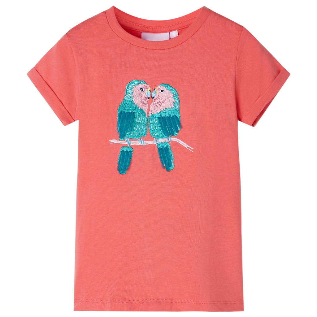 Vidaxl kindershirt 140 koraalkleurig