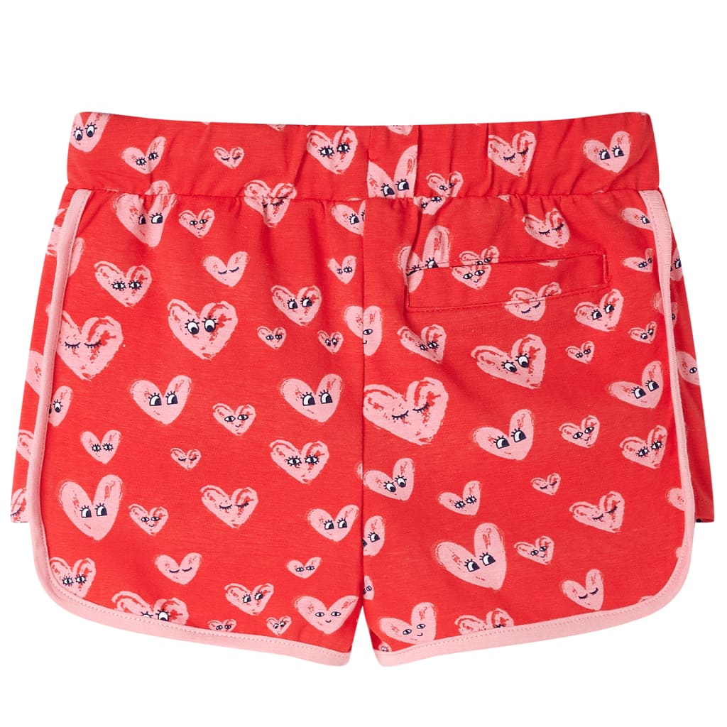 Vidaxl kindershort met trekkoord 116 rood