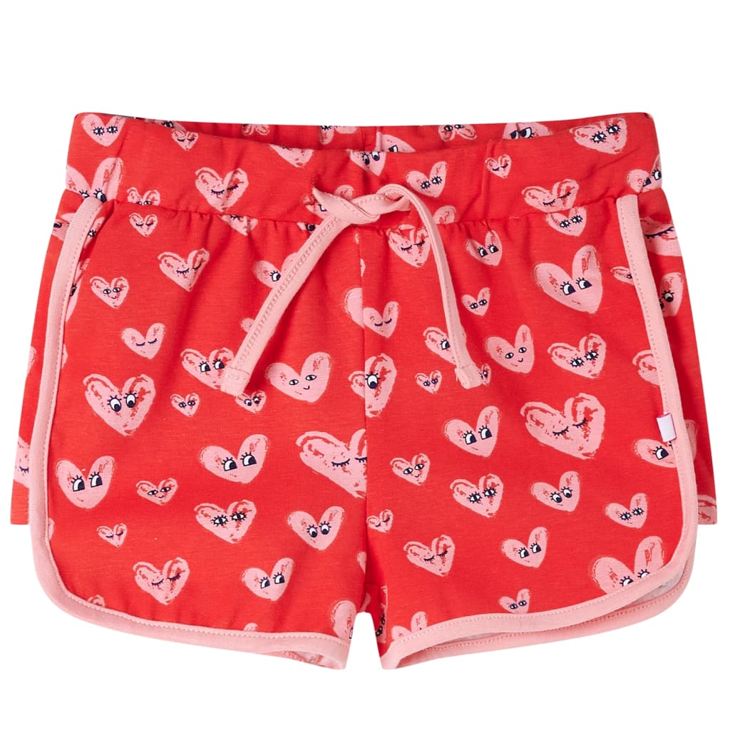 Vidaxl kindershort met trekkoord 128 rood
