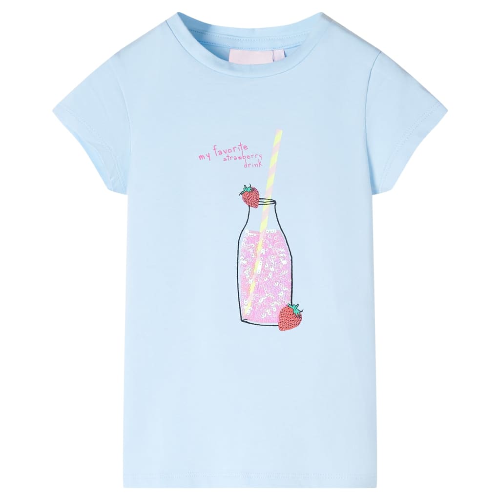 Vidaxl kindershirt 140 zachtblauw