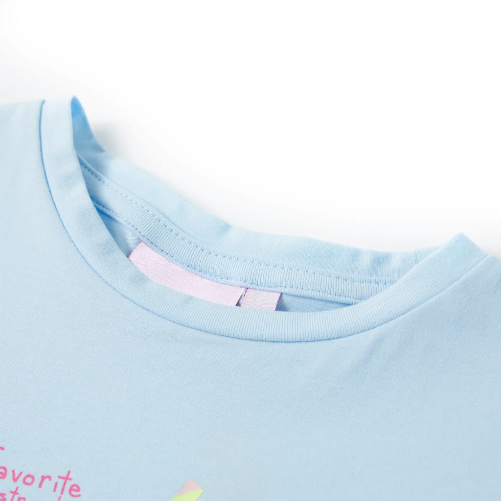 Vidaxl kindershirt 140 zachtblauw