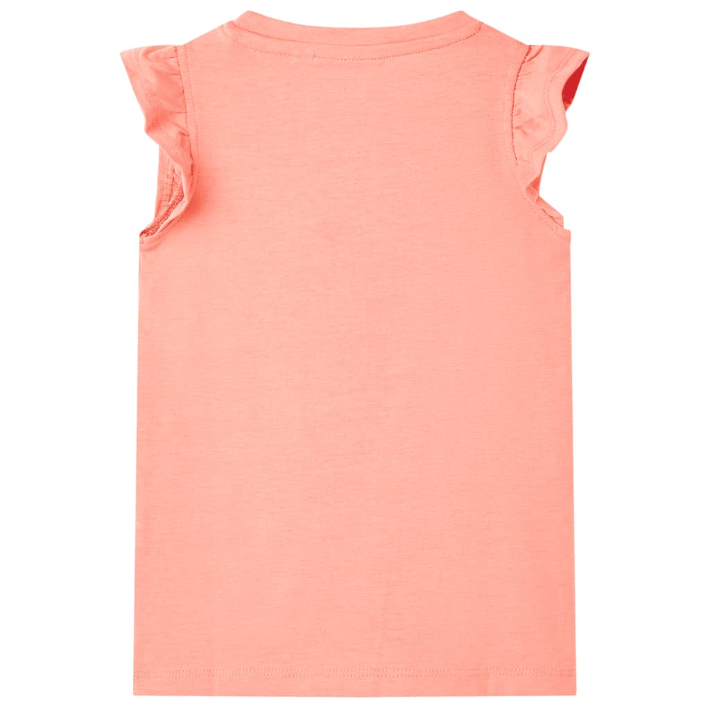 Vidaxl kindershirt 128 neonkoraal