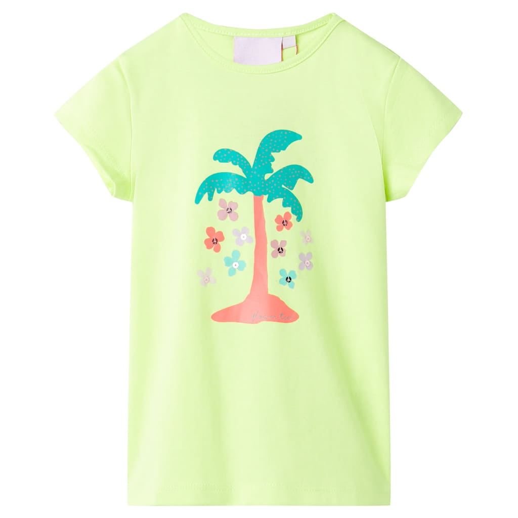 Vidaxl kindershirt 116 fluorescerend geel