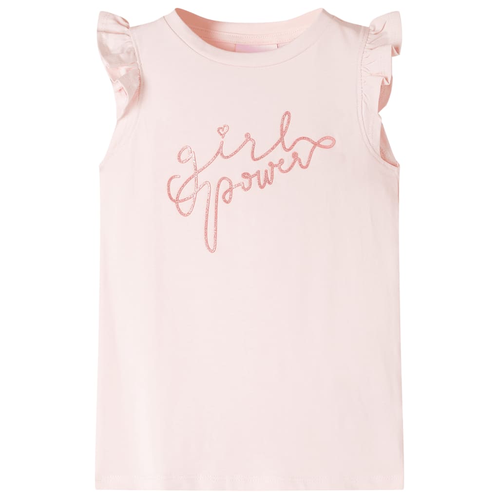 VidaXL Kindershirt met ruches aan de mouwen 92roze zacht