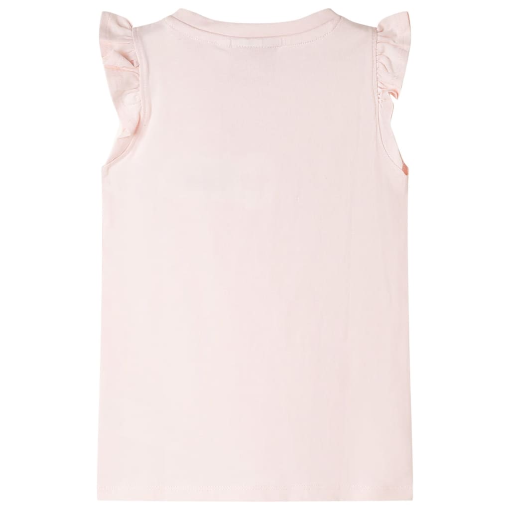 VidaXL Kindershirt met ruches aan de mouwen 92roze zacht