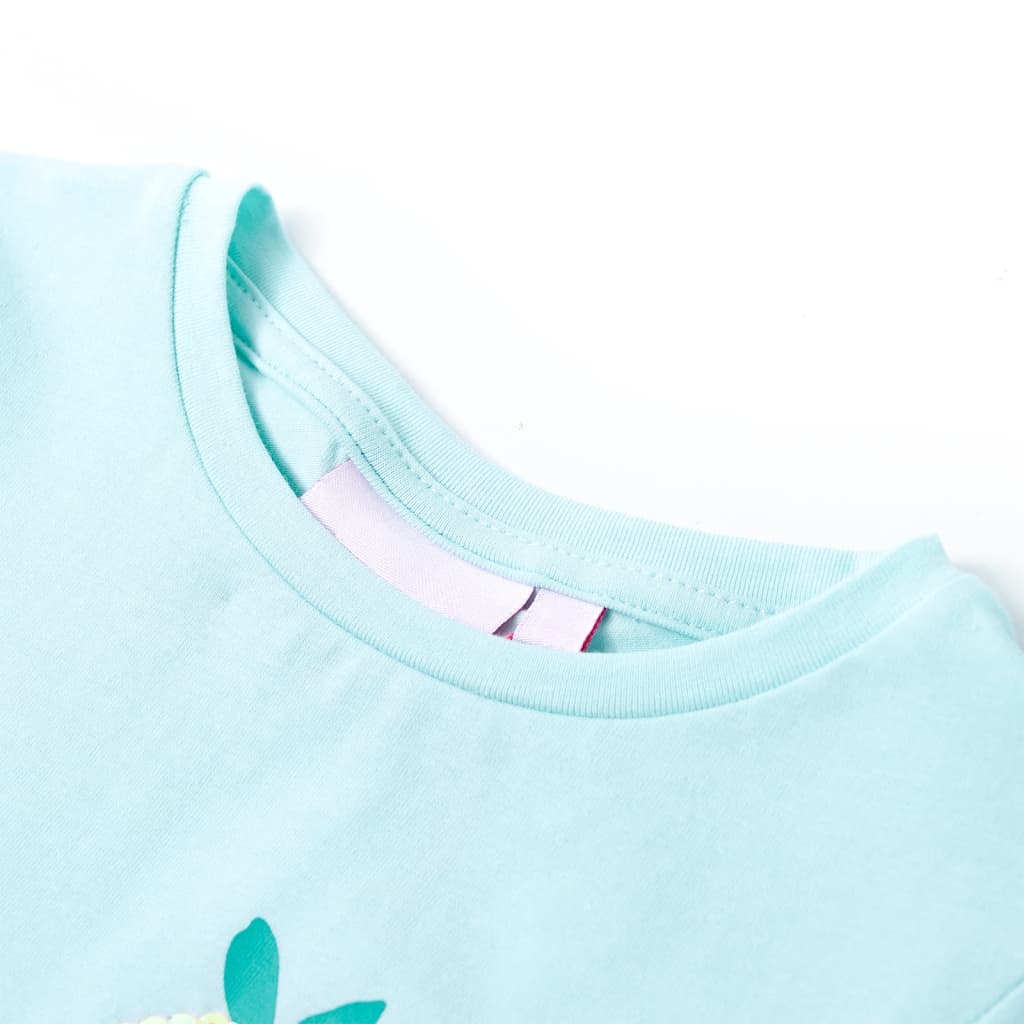 Vidaxl kindershirt 128 lichtzeeblauw