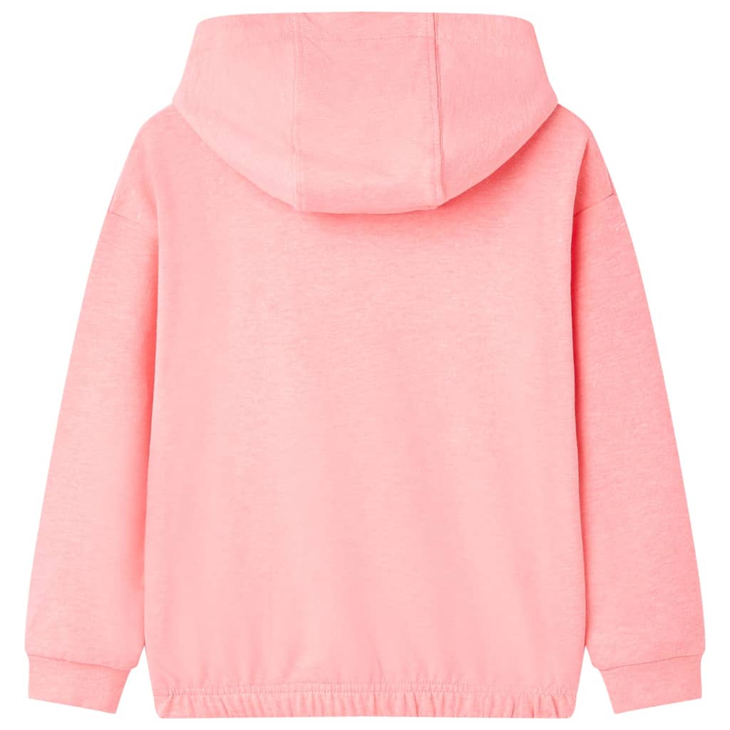 Vidaxl kindertrui met capuchon 104 felroze