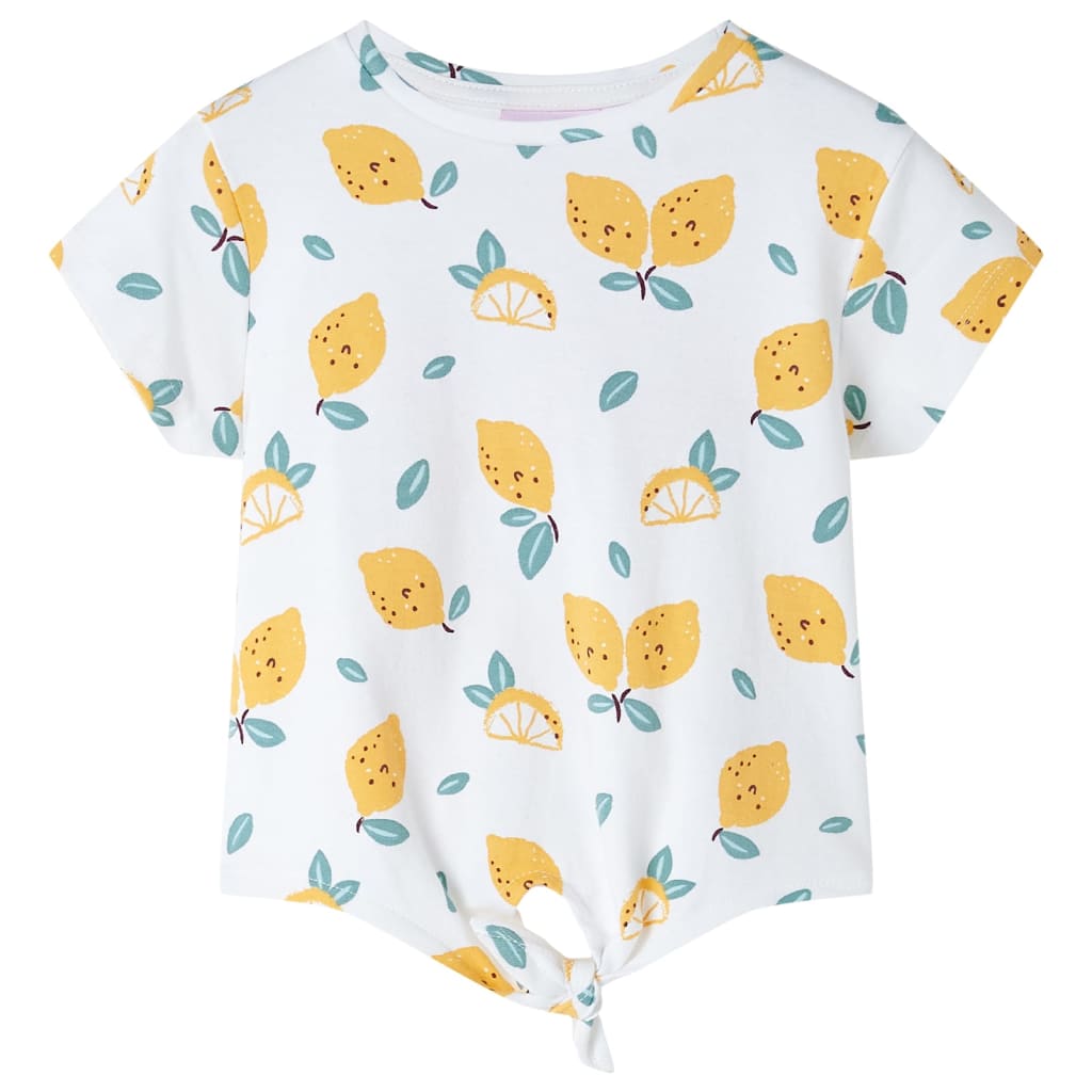 Vidaxl kindershirt met knoop in de zoom 104 ecru