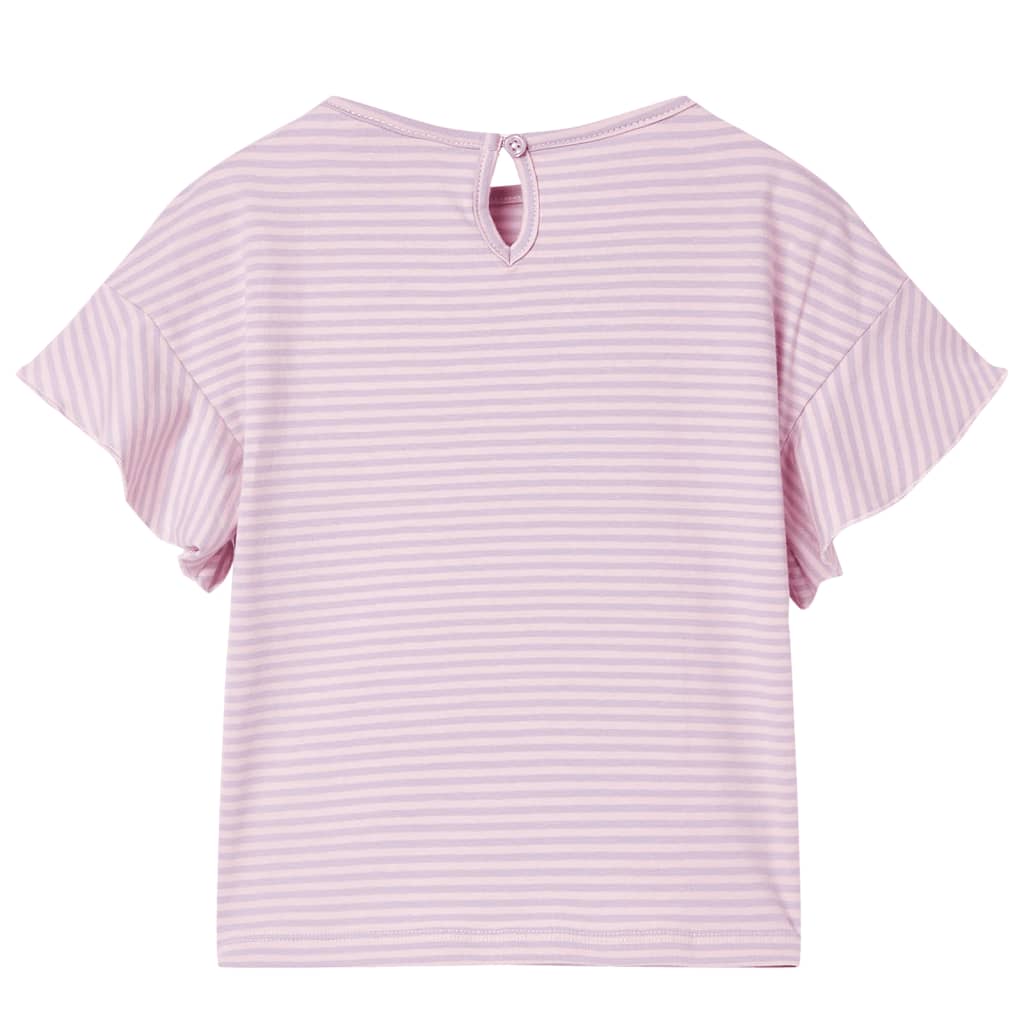 Vidaxl kindershirt met mouwen met ruches 104 lila